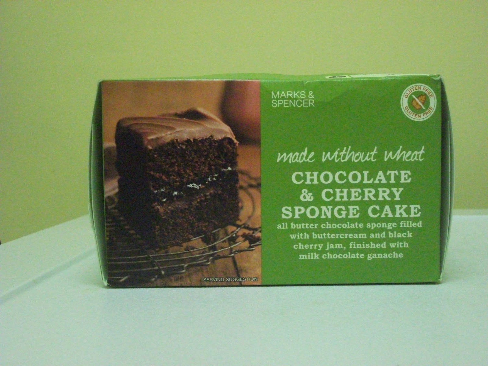 Marks and Spencer Gluten Free Chocolate &amp; Cherry Cake