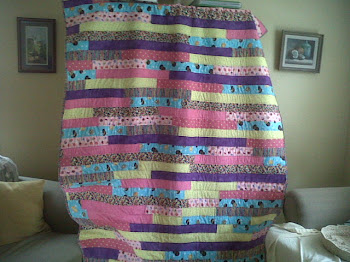 my candy stripes Quilt! Large Throw"