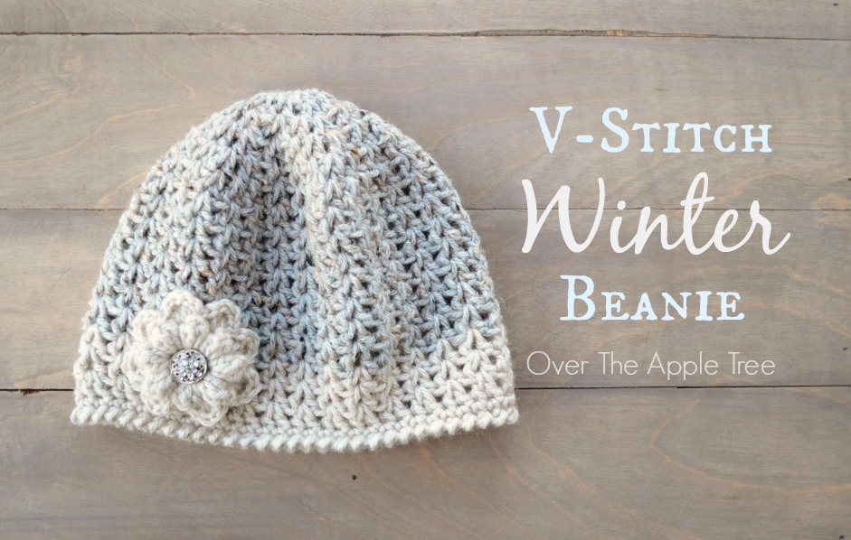 stitch Winter Beanie, free pattern, Over The Apple Tree