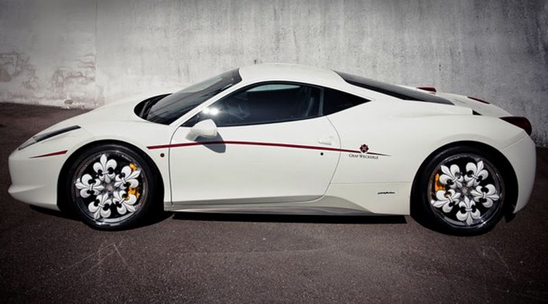 White Ferrari 458 Italia Tune