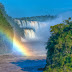 Fondo de Pantalla Naturaleza Cascadas enormes con arcoiris
