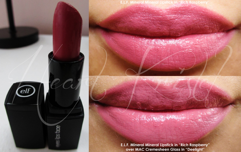 HEART ♥ KRiSTEL'S BEAUTY BLOG E.L.F. MINERAL MINERAL LIPSTICK IN "RICH