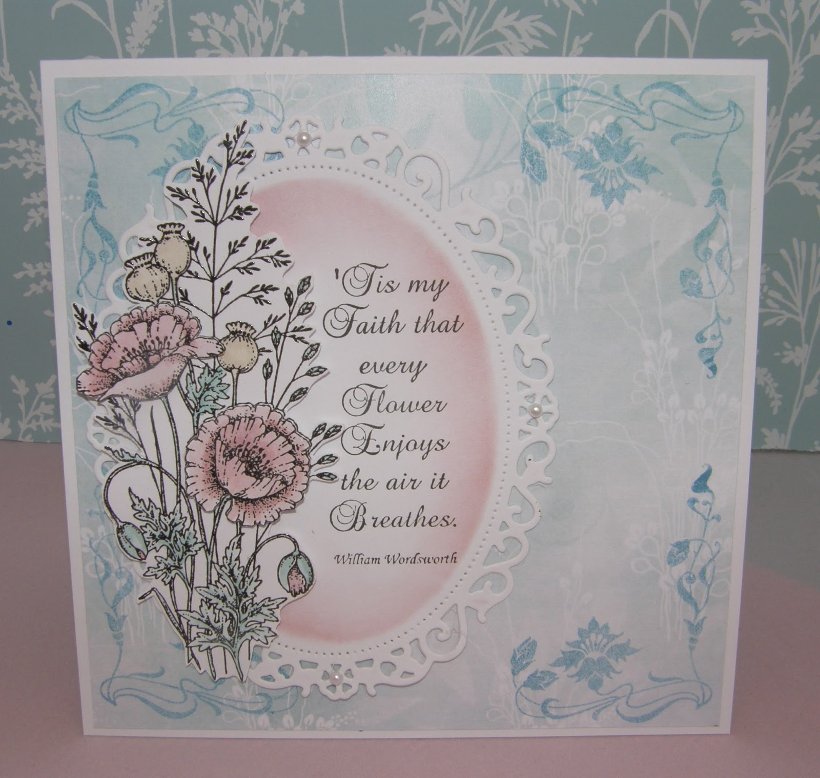 Chocolate Baroque Design Team Pastel Poppy Meadow Flowers by Debbie