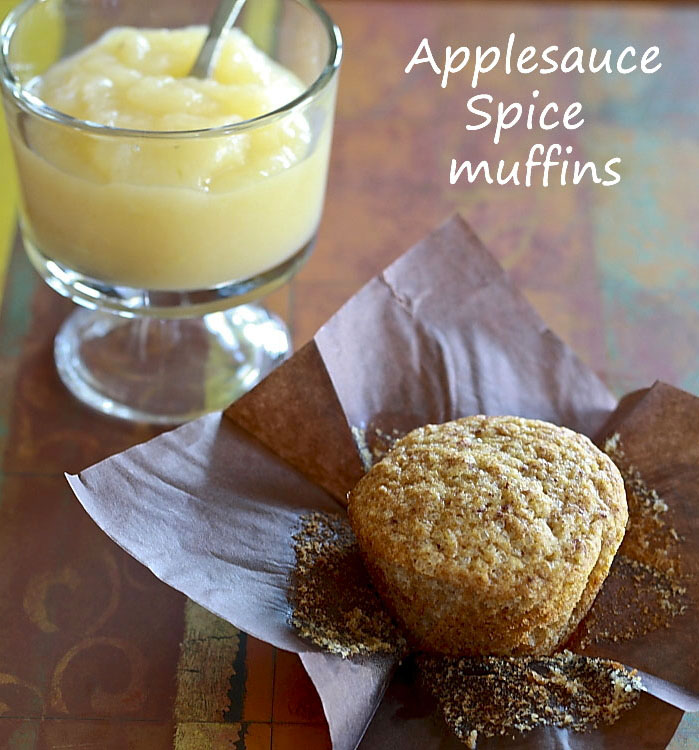 Lemon Drop Applesauce Spice Muffins