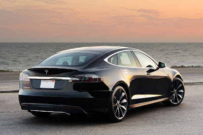The Tesla Model S is a full-sized electric four-door hatchback produced by Tesla Motors. First shown to the public at the 2009 Frankfurt Motor Show as a prototype, retail deliveries started in the United States in June 2012