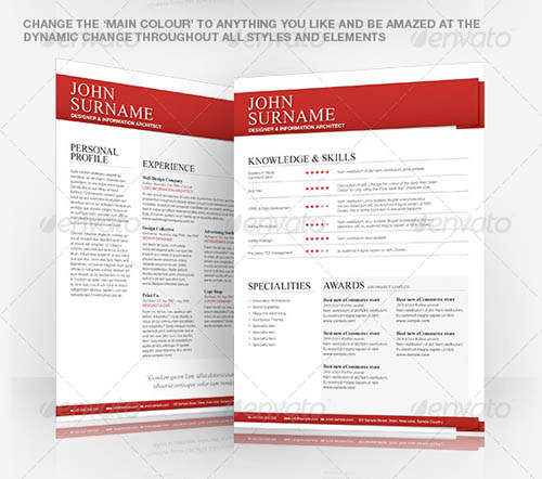typographic resumes