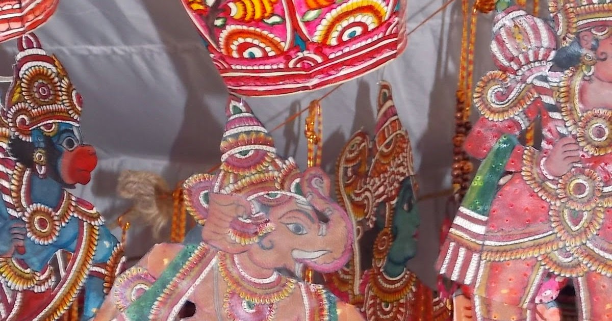 Tholu Bommalata hand painted leather puppets