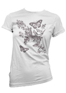 Gothic Butterflies Womens T-shirt