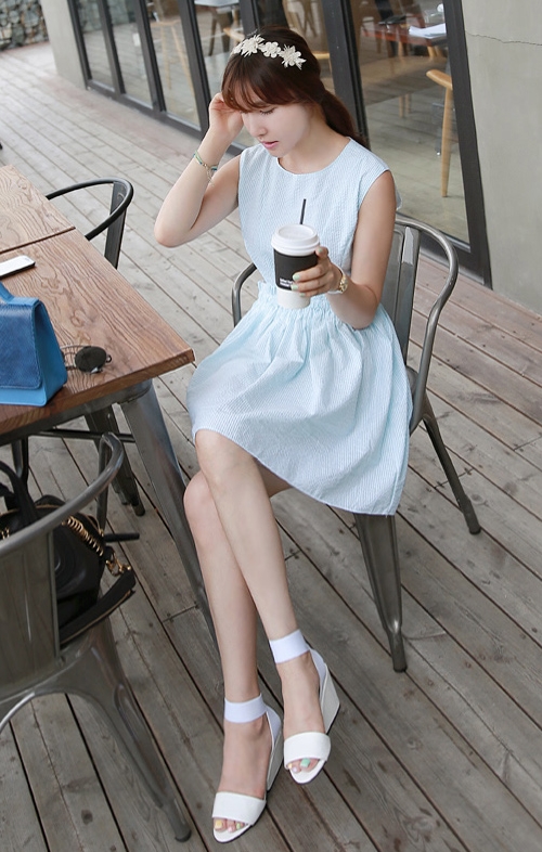 [Miamasvin] Babydoll Dress with Cutouts KSTYLICK Latest Korean