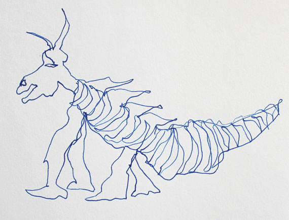 Line Drawing Monster : Projects semi blind contour continuous line drawing