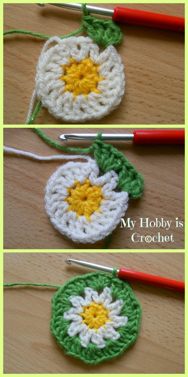 My Hobby Is Crochet Crochet Daisy / Flower Coaster Free Pattern with Tutorial