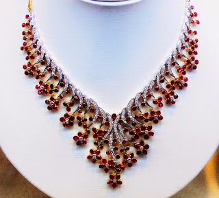 High end ruby diamond necklace