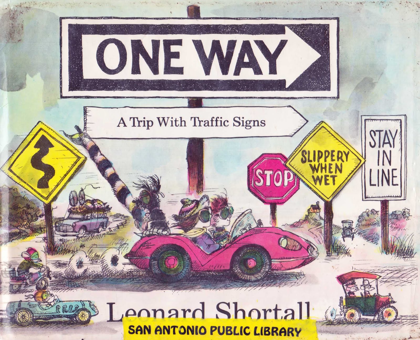 Vintage Kids' Books My Kid Loves One Way A Trip with Traffic Signs