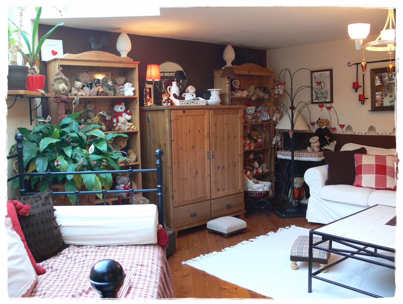 Shabby landhaus: vorher nachher....wohnzimmer.....