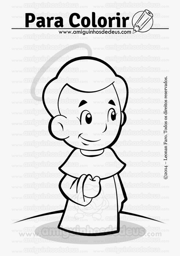são frei galvão desenho para colorir