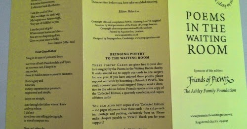 An English Travel Writer Poems In The Waiting Room