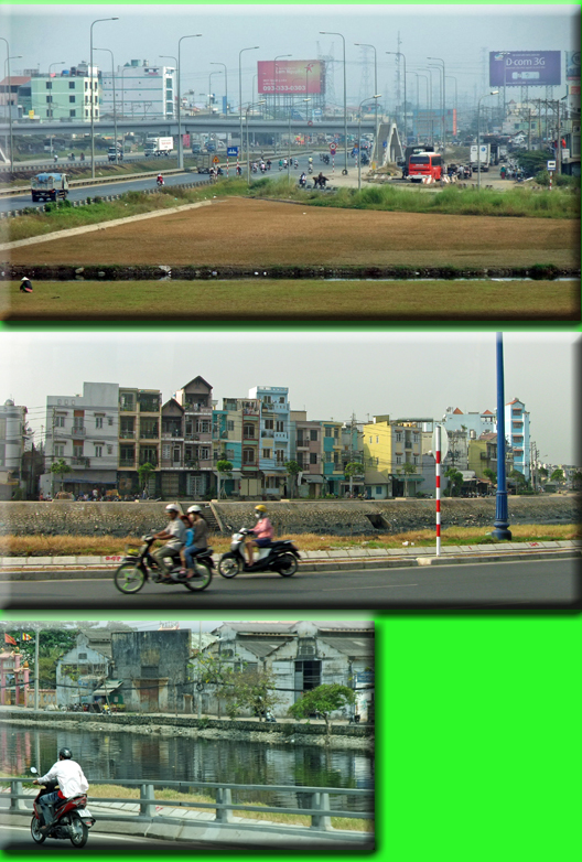 several cityscapes being near to Ho Chi Minh City