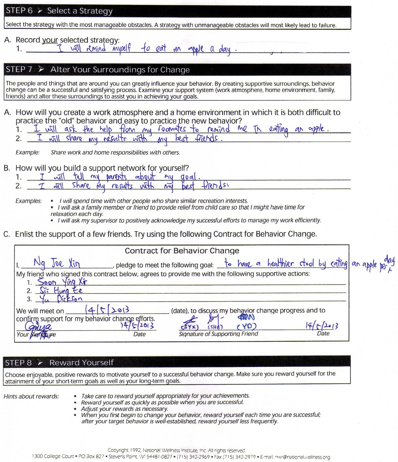 Behavior change paper picture