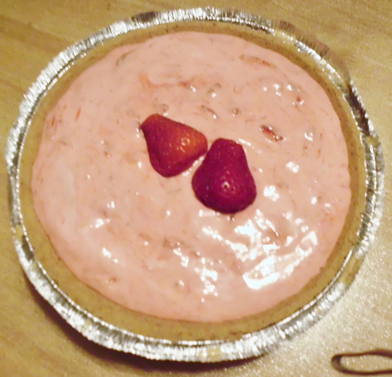 Strawberry Rhubarb Cool Whip Pie Cards and Stitches