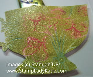Embossed Tea Cup from Stampin'UP!'s Tea Shoppe stamp set.
