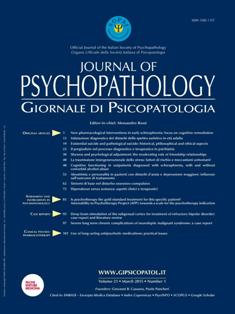 JOP Journal Of Psychopathology 2015-01 - March 2015 | ISSN 1592-1107 | TRUE PDF | Trimestrale | Professionisti | Medicina | Psichiatria
JOP Journal Of Psychopathology is the official journal of the Italian Society of Psychopathology. The Journal provides files online published since 1999.
