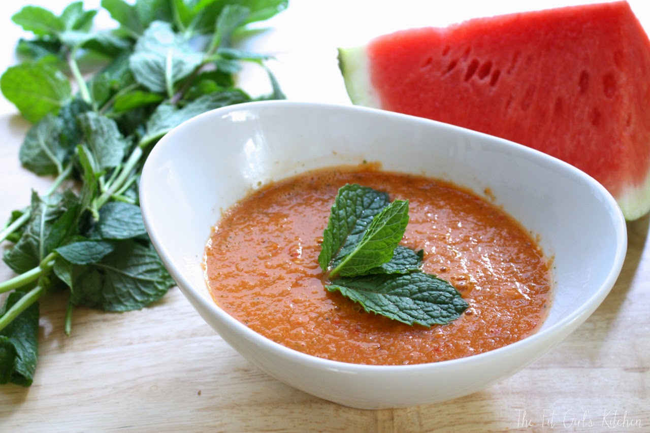 Watermelon mint gazpacho recipe