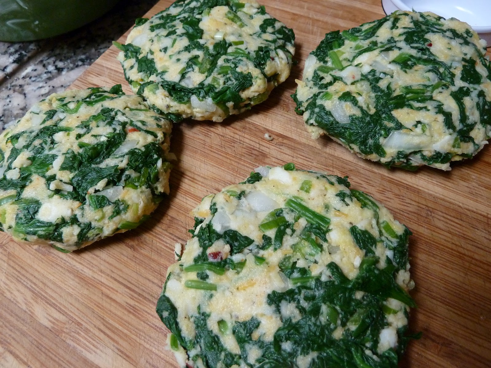 The Yogic Kitchen Spinach Patties