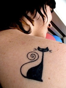 designs cat tattoo for girl
