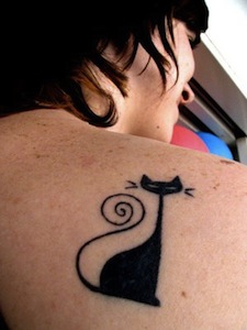 designs cat tattoo for girl