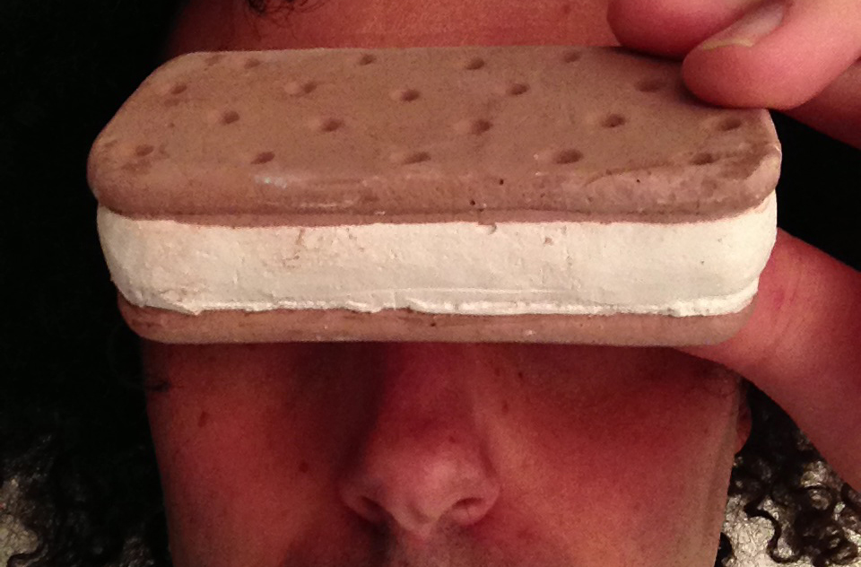 Frankie's Apartment CHALK Ice Cream Sandwich Made Of Chalk