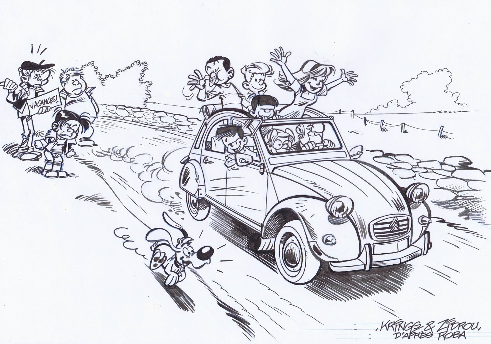 Boule &amp; Bill 2cv, 2cv citroen et Coloriage