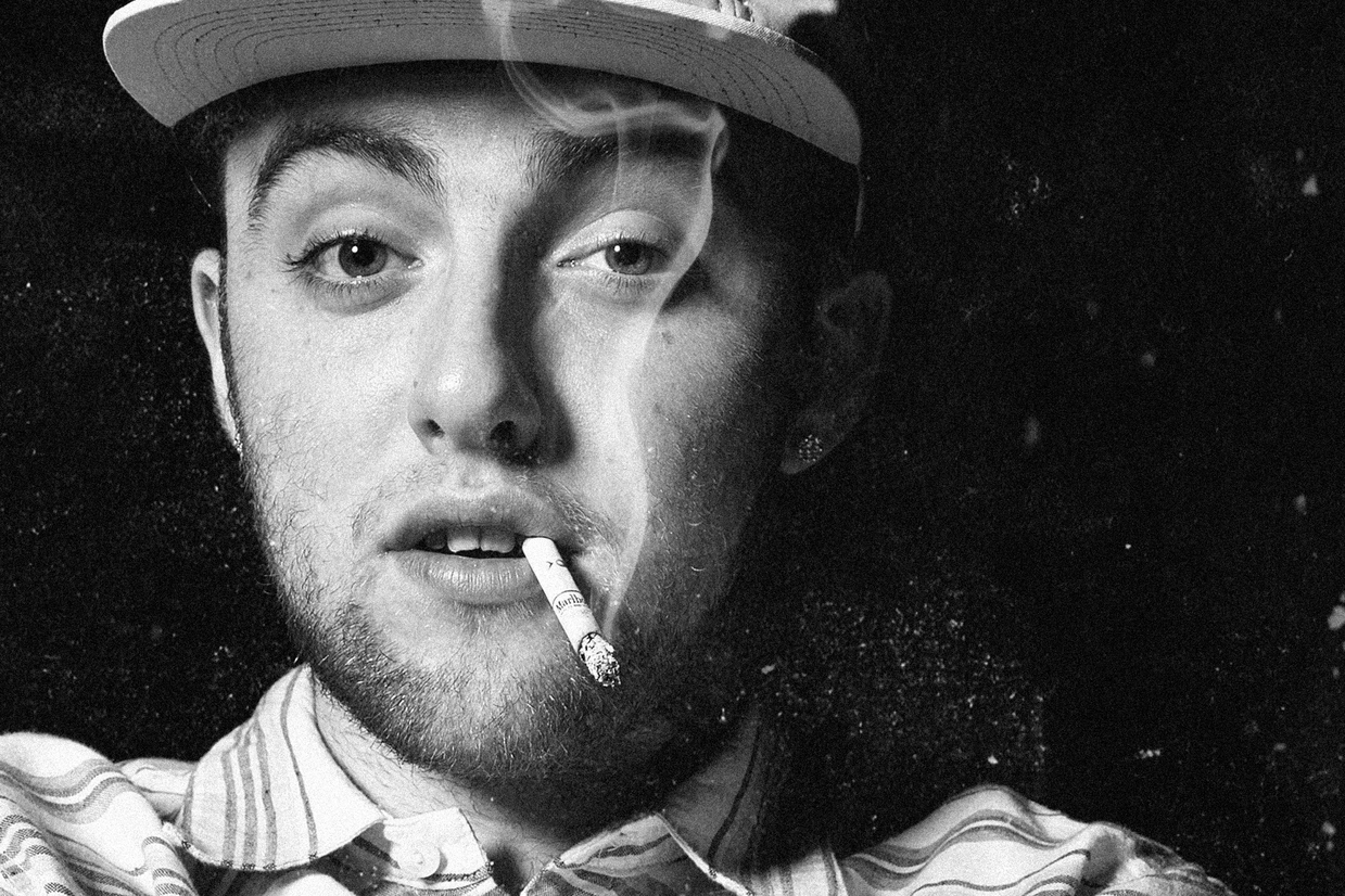 Mac Miller black and white wallpaper