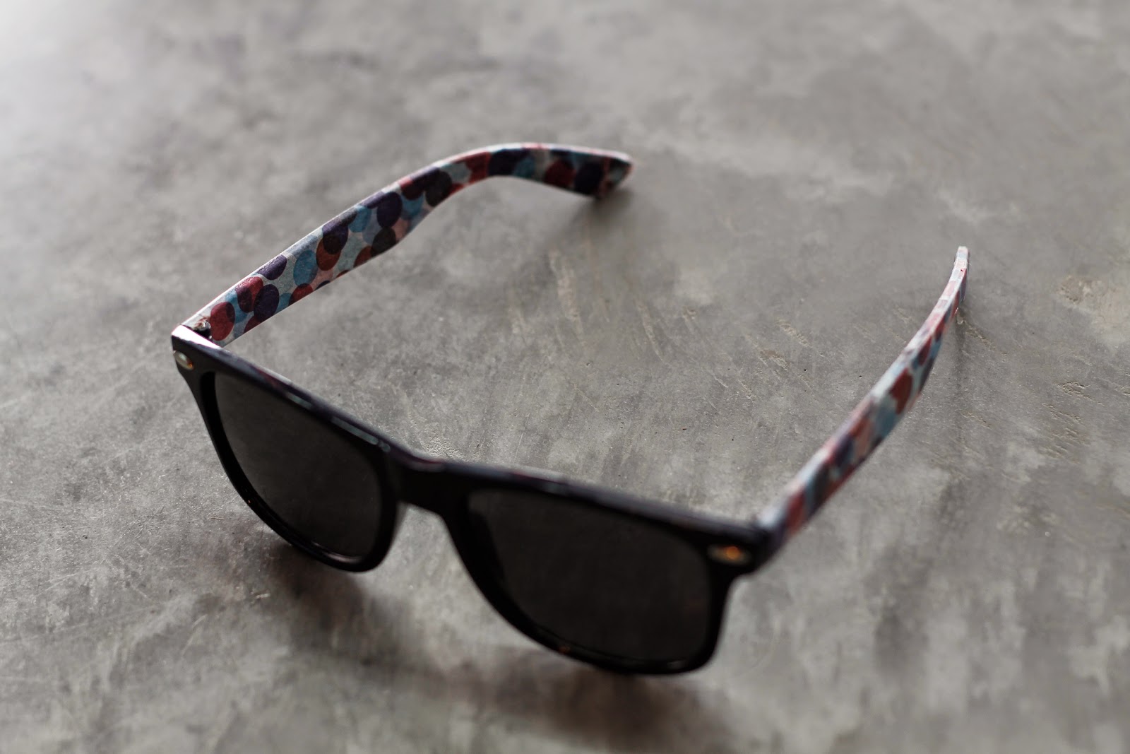 Bark and Purl DIY washi tape sunglasses