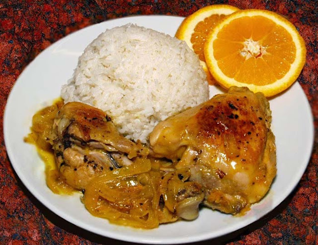 Pollo  A La Naranja Con Arroz Basmati
