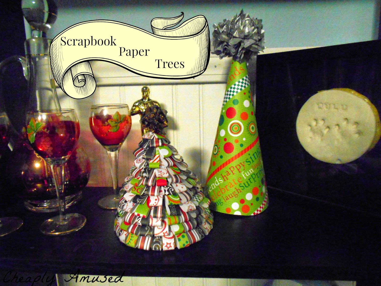 Cheaply Amused Scrapbook Paper Trees