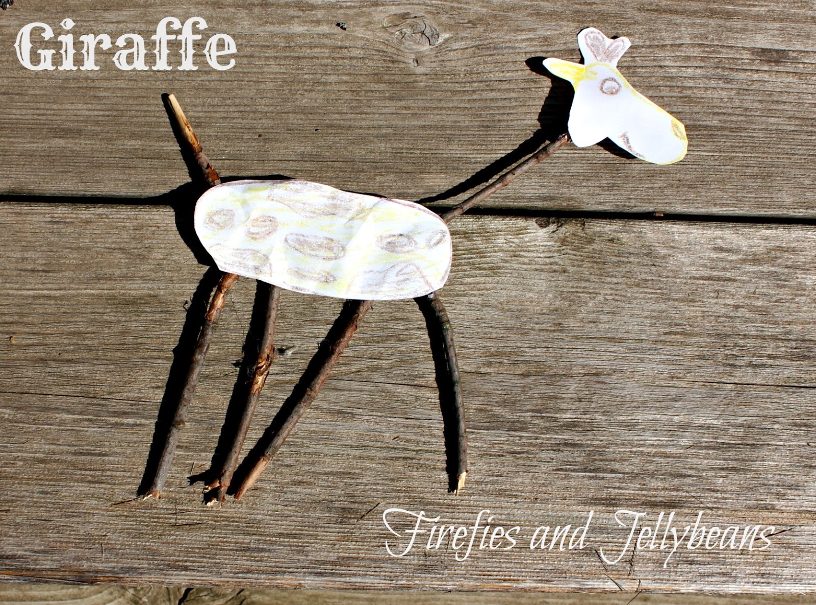 Fireflies and Jellybeans Easy Stick Animal Kids Craft