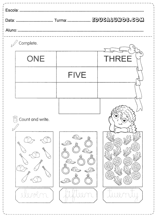 One, five e three