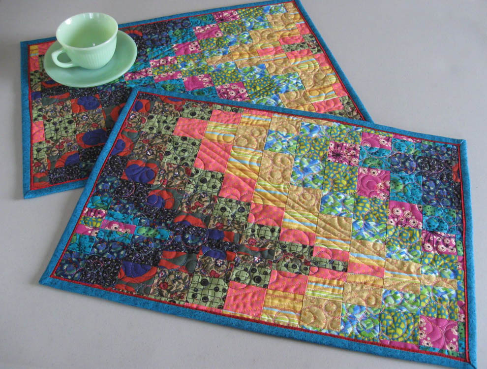 Fiber Antics by Veronica Back in class Bargello placemats