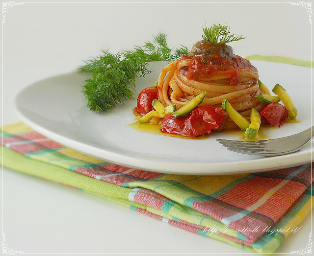 Linguine con alici in salsa piccante