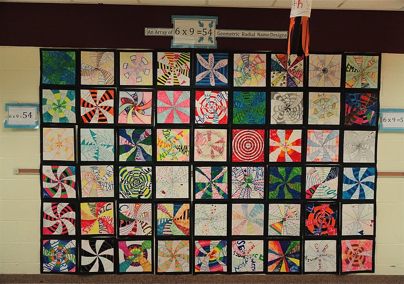 SINKING SPRINGS ART: Art and Math - Sixth Grade Radial Name Design