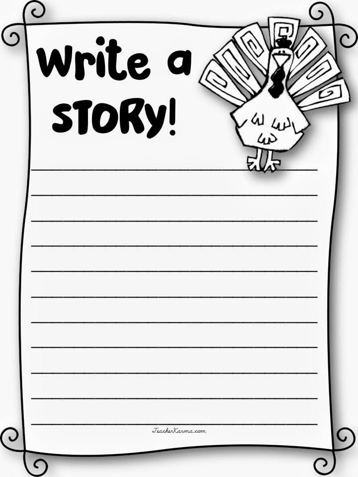 FREE Thanksgiving writing papers to inspire your students to write!  TeacherKarma.com