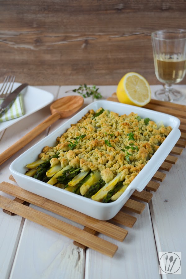 Spargel Crumble