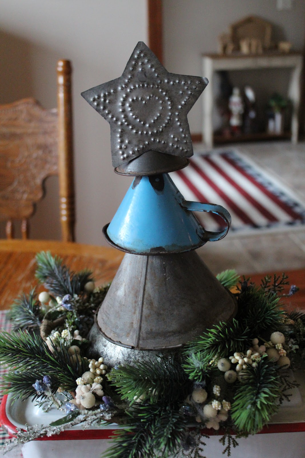 Carey's Farmhouse Kitchen Funnel Christmas tree