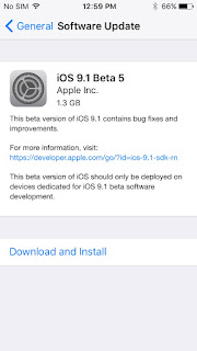 Apple seeds iOS 9.1 beta 5 to developers