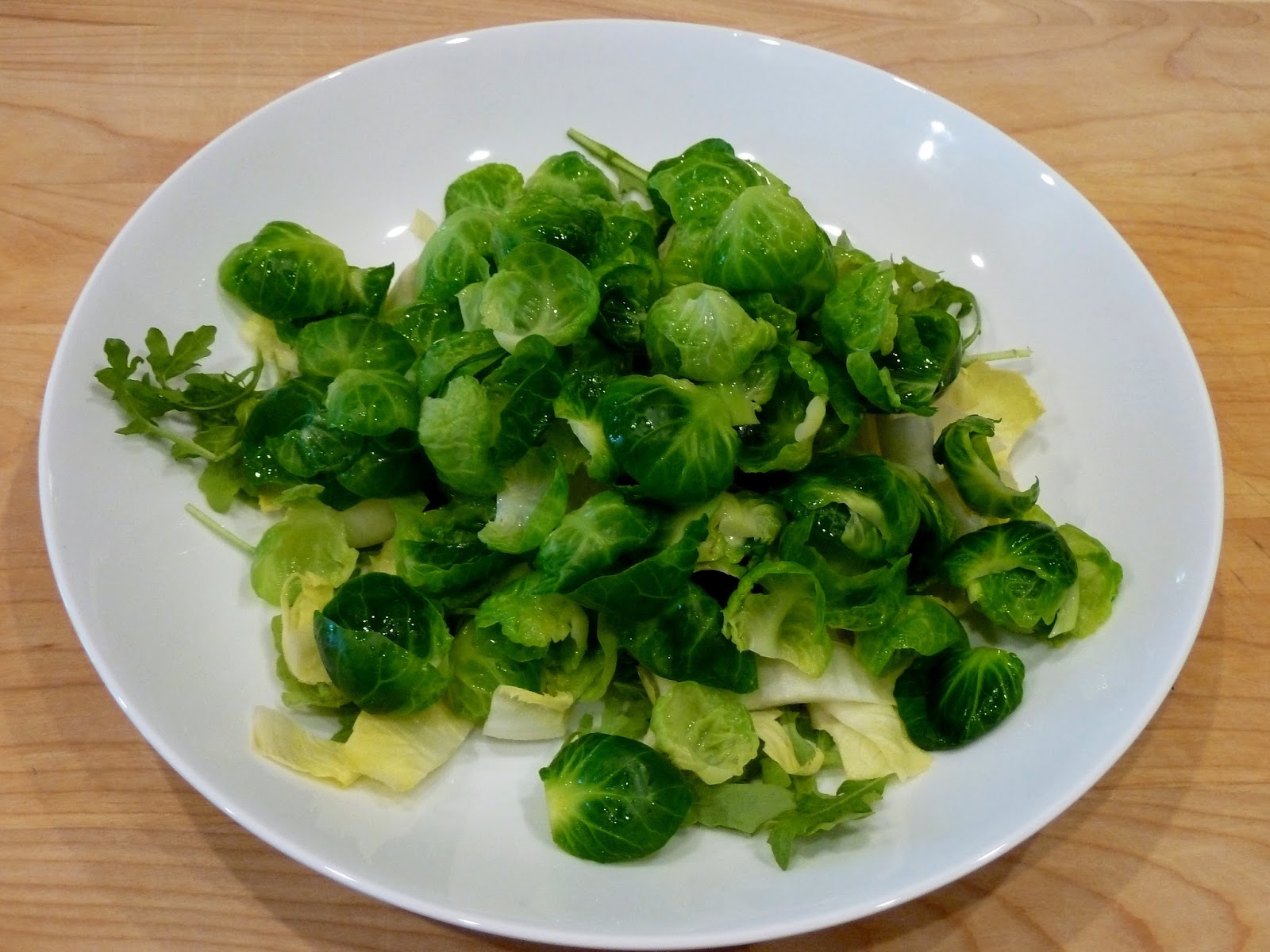 Cracked Pepper Brussels Sprout Leaf Salad