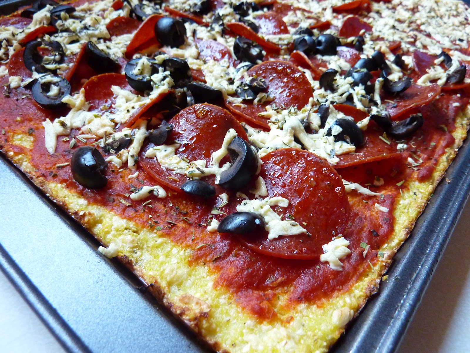 Mamatouille cauliflower and cornmeal pizza crust