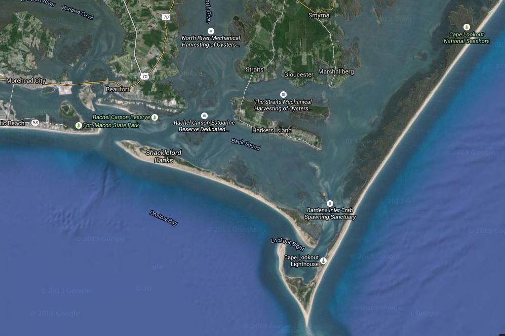 Beaufort NC Inlet & Harbor Shackelford Banks
