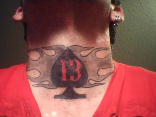 in 346 PM Label lucky 13 tattoo 