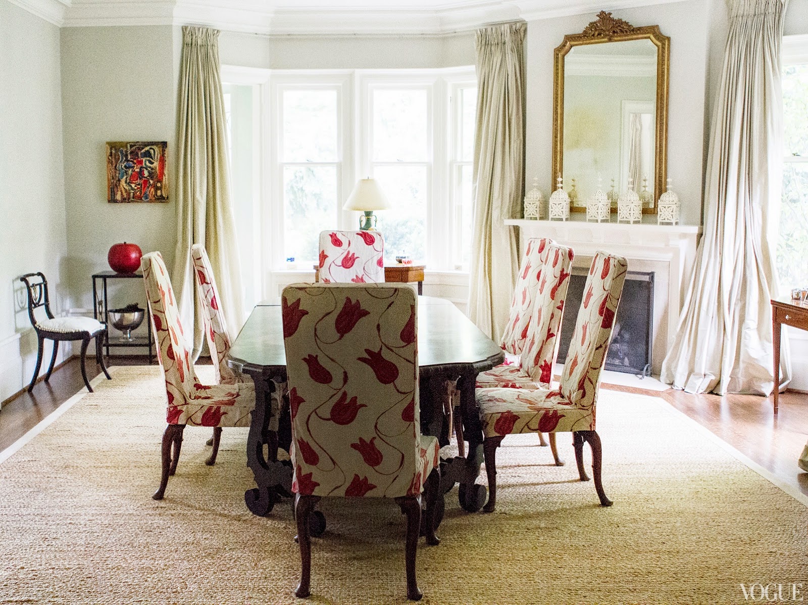 floral dining room chairs