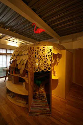 diseño librero dormitorio cama librero Un Diseño de Librero con Dormitorio Incluido